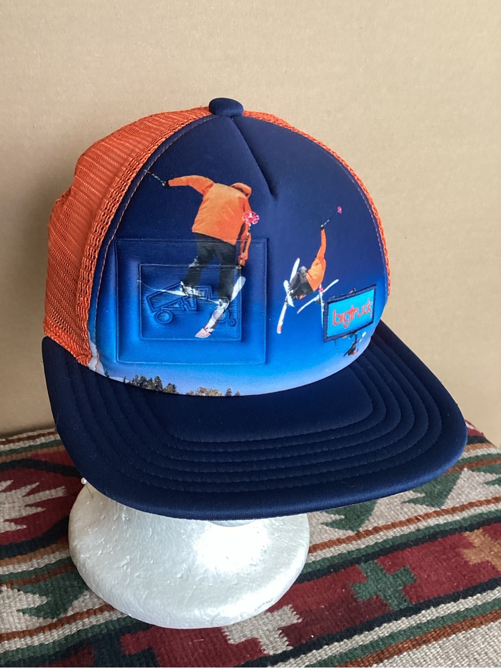 Big truck graphic Trucker SnapBack Hat skiing